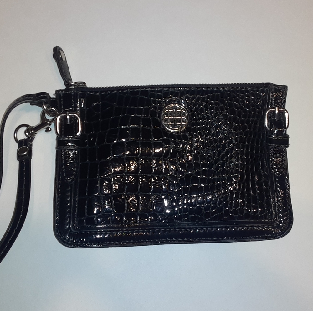 Dana Buchman Crocodile Embossed Wristlet
